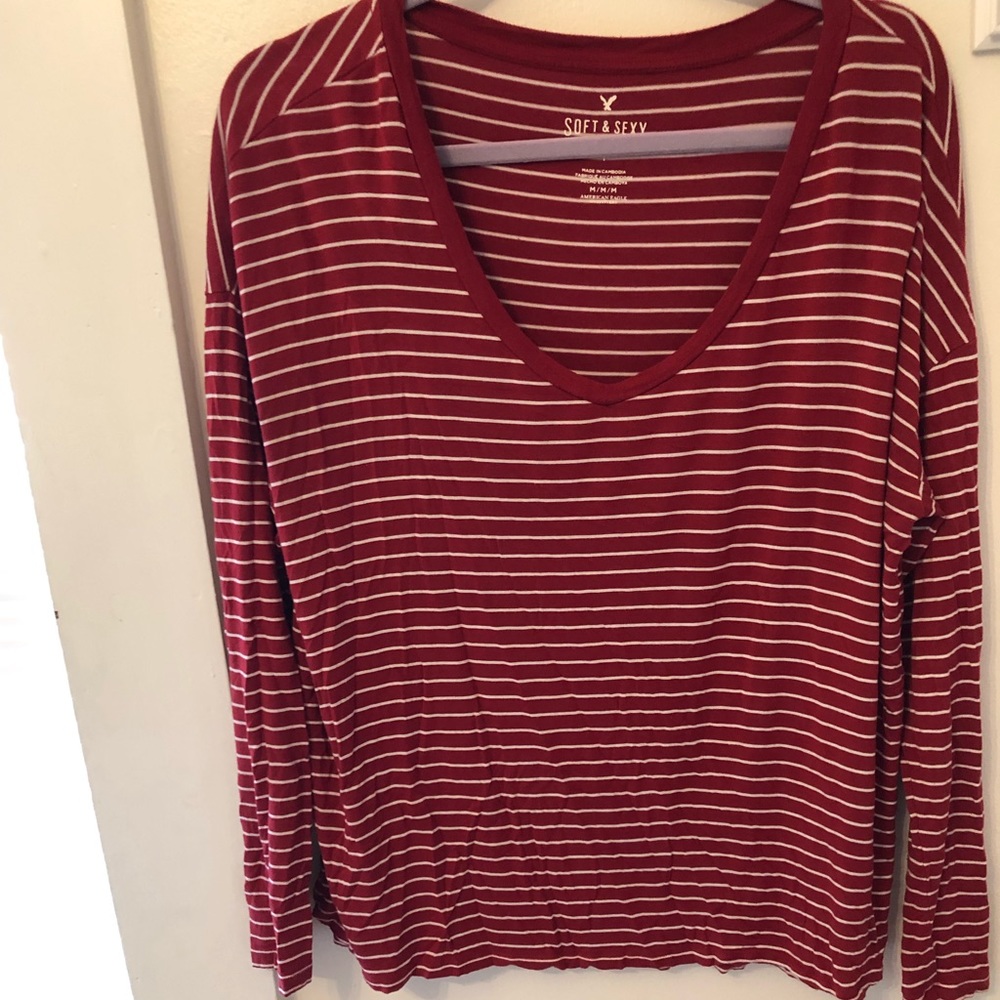 American eagle striped soft and sexy top